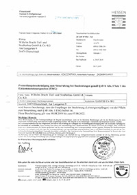 Freistellungsbescheinigung FA